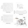 32 Pieces Drum Dampener Gel Pads, Transparent Silicone Drum Silencers for Tone Control, Soft Drum Dampeners for Drums and Cymbals (White) 32 Pieces Drum Dampener Gel Pads, Transparent Silicone Drum Silencers for Tone Control, Soft Drum Dampeners for Drums and Cymbals (White)