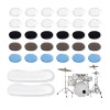 32 Pieces Drum Dampener Gel Pads, Transparent Silicone Drum Silencers for Tone Control, Soft Drum Dampeners for Drums and Cymbals (Colorful) 32 Pieces Drum Dampener Gel Pads, Transparent Silicone Drum Silencers for Tone Control, Soft Drum Dampeners for Drums and Cymbals (Colorful)