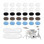 32 Pieces Drum Dampener Gel Pads, Transparent Silicone Drum Silencers for Tone Control, Soft Drum Dampeners for Drums and Cymbals (Colorful)
