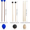 VixxNoxx 3 Pairs Drum Mallets Maple 5A Drum Sticks Marimba Mallets Rubber Xylophone Beaters Wooden Percussion Mallets with Drum Stick Bag VixxNoxx 3 Pairs Drum Mallets Maple 5A Drum Sticks Marimba Mallets Rubber Xylophone Beaters Wooden Percussion Mallets with Drum Stick Bag