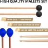 VixxNoxx 3 Pairs Drum Mallets Maple 5A Drum Sticks Marimba Mallets Rubber Xylophone Beaters Wooden Percussion Mallets with Drum Stick Bag VixxNoxx 3 Pairs Drum Mallets Maple 5A Drum Sticks Marimba Mallets Rubber Xylophone Beaters Wooden Percussion Mallets with Drum Stick Bag