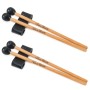 VixxNoxx 4 Pcs Xylophone Mallets 6.5in Rubber Drum Mallets with 2 Pcs Mallets Holder Glockenspiel Mallets Wooden Percussion Mallets