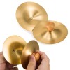 1 Pair 3.5 Inch Hand Cymbals, Small Copper Finger Cymbals for Percussion, Gold Metal Zills for Band Performance and Rhythm Exercises 1 Pair 3.5 Inch Hand Cymbals, Small Copper Finger Cymbals for Percussion, Gold Metal Zills for Band Performance and Rhythm Exercises
