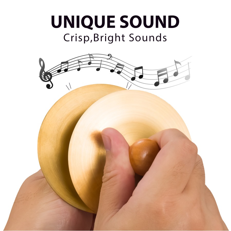 1 Pair 3.5 Inch Hand Cymbals, Small Copper Finger Cymbals for Percussion, Gold Metal Zills for Band Performance and Rhythm Exercises 1 Pair 3.5 Inch Hand Cymbals, Small Copper Finger Cymbals for Percussion, Gold Metal Zills for Band Performance and Rhythm Exercises