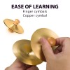 1 Pair 3.5 Inch Hand Cymbals, Small Copper Finger Cymbals for Percussion, Gold Metal Zills for Band Performance and Rhythm Exercises 1 Pair 3.5 Inch Hand Cymbals, Small Copper Finger Cymbals for Percussion, Gold Metal Zills for Band Performance and Rhythm Exercises