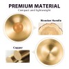 1 Pair 3.5 Inch Hand Cymbals, Small Copper Finger Cymbals for Percussion, Gold Metal Zills for Band Performance and Rhythm Exercises 1 Pair 3.5 Inch Hand Cymbals, Small Copper Finger Cymbals for Percussion, Gold Metal Zills for Band Performance and Rhythm Exercises