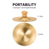 1 Pair 3.5 Inch Hand Cymbals, Small Copper Finger Cymbals for Percussion, Gold Metal Zills for Band Performance and Rhythm Exercises 1 Pair 3.5 Inch Hand Cymbals, Small Copper Finger Cymbals for Percussion, Gold Metal Zills for Band Performance and Rhythm Exercises