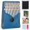 Kalimba Thumb Piano 17 Keys, Finger Piano Mbira Portable Music Instruments for Adults Beginners (Blue)