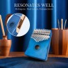 Kalimba Thumb Piano 17 Keys, Finger Piano Mbira Portable Music Instruments for Adults Beginners (Blue) Kalimba Thumb Piano 17 Keys, Finger Piano Mbira Portable Music Instruments for Adults Beginners (Blue)