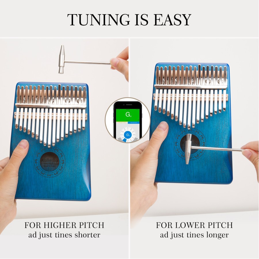 Kalimba Thumb Piano 17 Keys, Finger Piano Mbira Portable Music Instruments for Adults Beginners (Blue) Kalimba Thumb Piano 17 Keys, Finger Piano Mbira Portable Music Instruments for Adults Beginners (Blue)