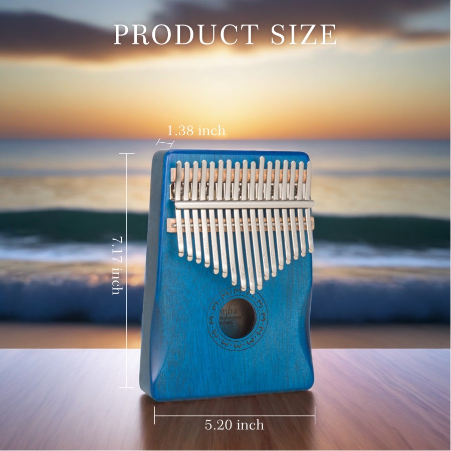 Kalimba Thumb Piano 17 Keys, Finger Piano Mbira Portable Music Instruments for Adults Beginners (Blue) Kalimba Thumb Piano 17 Keys, Finger Piano Mbira Portable Music Instruments for Adults Beginners (Blue)
