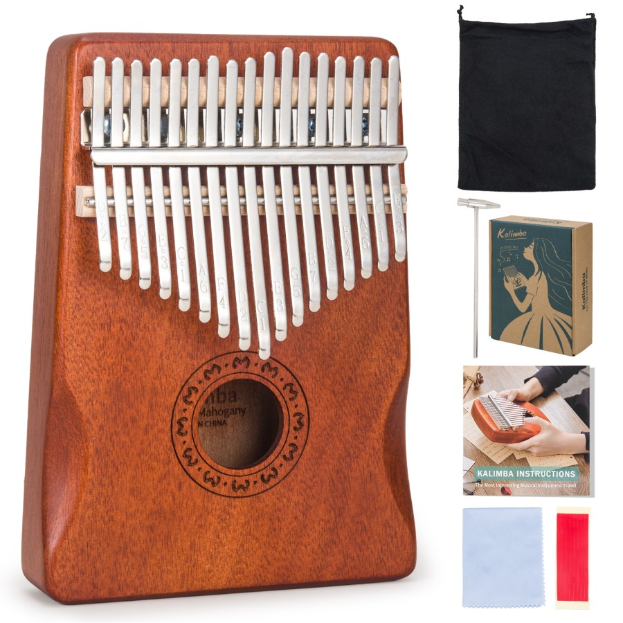 Kalimba Thumb Piano 17 Keys, Finger Piano Mbira Portable Music Instruments for Adults Beginners (Coffee Brown) Kalimba Thumb Piano 17 Keys, Finger Piano Mbira Portable Music Instruments for Adults Beginners (Coffee Brown)