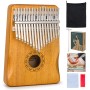 Kalimba Thumb Piano 17 Keys, Finger Piano Mbira Portable Music Instruments for Adults Beginners (Light Wood)