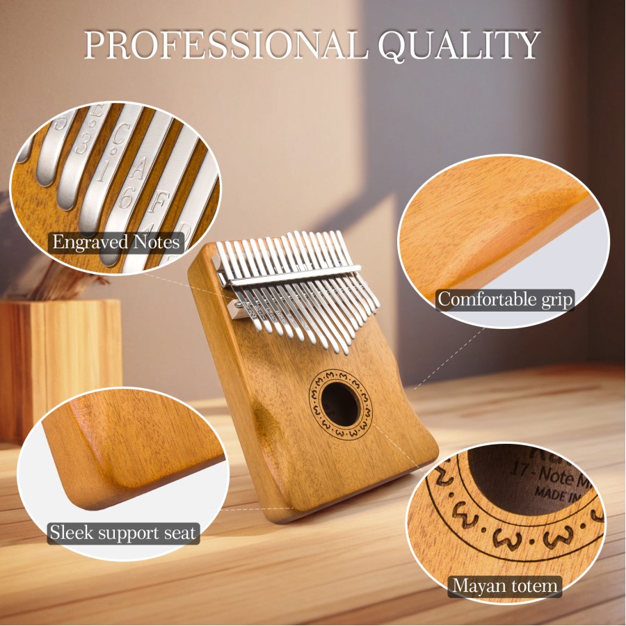 Kalimba Thumb Piano 17 Keys, Finger Piano Mbira Portable Music Instruments for Adults Beginners (Light Wood) Kalimba Thumb Piano 17 Keys, Finger Piano Mbira Portable Music Instruments for Adults Beginners (Light Wood)