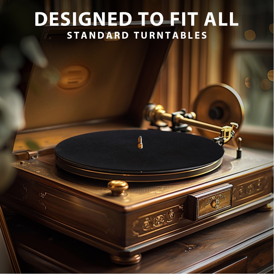 2pcs 12 Inch Vinyl Record Player Felt Mats – Anti-Static Turntable Slipmat, Shock Absorbing and Protective Pad for LP Phonograph Turntables, Improves Audio Performance 2pcs 12 Inch Vinyl Record Player Felt Mats – Anti-Static Turntable Slipmat, Shock Absorbing and Protective Pad for LP Phonograph Turntables, Improves Audio Performance