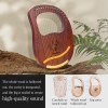 Lyre Harp, 16 Metal Strings,Whole Mahogany Body Made Without Splices, Easy to Carry Instrument, With Spare Strings, Bag,Picks, Tuning Lever, Music Manual Lyre Harp, 16 Metal Strings,Whole Mahogany Body Made Without Splices, Easy to Carry Instrument, With Spare Strings, Bag,Picks, Tuning Lever, Music Manual