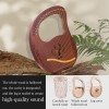 Lyre Harp, 19-String Mahogany Lyra Harp Kit, Stringed Musical Instruments with Tuning Wrench Bag Instructions Extra Strings for Beginners Adults Lyre Harp, 19-String Mahogany Lyra Harp Kit, Stringed Musical Instruments with Tuning Wrench Bag Instructions Extra Strings for Beginners Adults