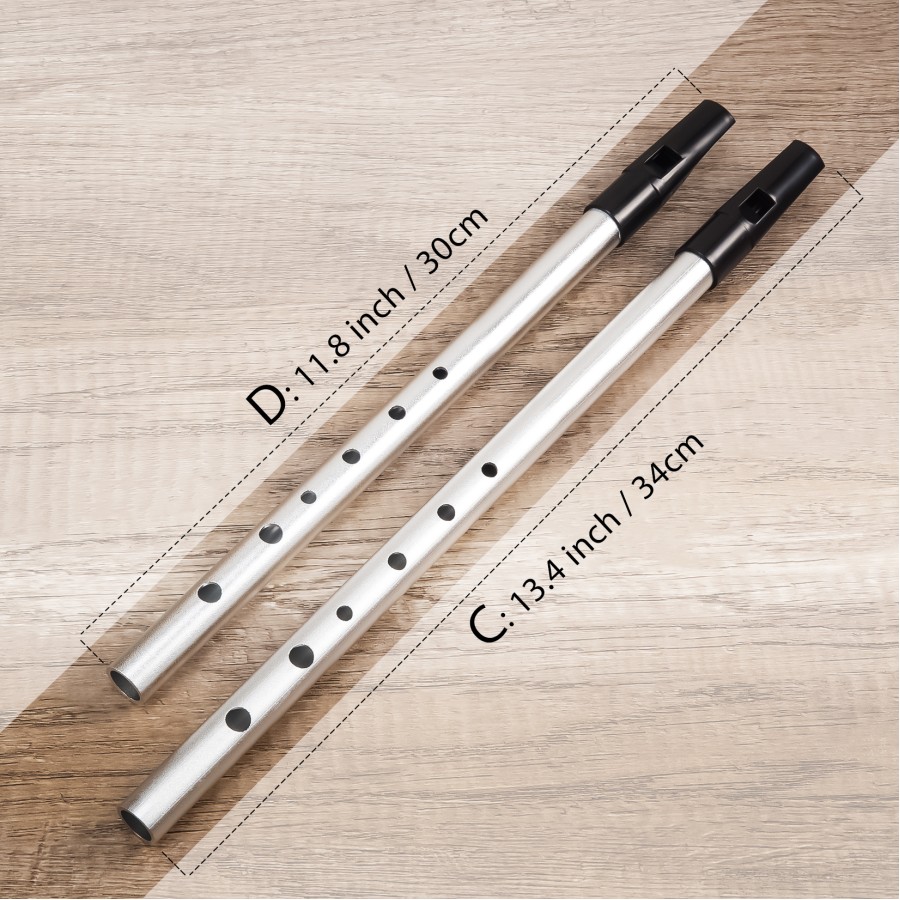 VixxNoxx Irish Tin Whistle Key of C, Penny Whistle Flute Traditional Folk instruments for Adults Beginners (Silver) VixxNoxx Irish Tin Whistle Key of C, Penny Whistle Flute Traditional Folk instruments for Adults Beginners (Silver)