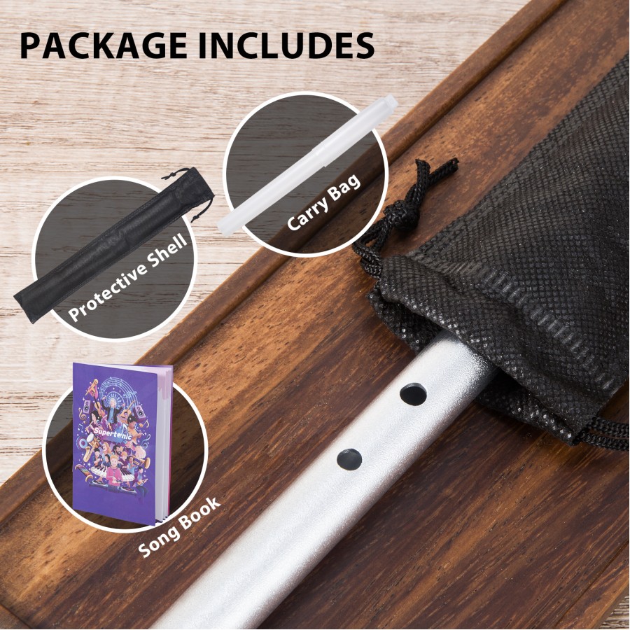 VixxNoxx Irish Tin Whistle Key of D, Penny Whistle Flute Traditional Folk instruments for Adults Beginners (Silver) VixxNoxx Irish Tin Whistle Key of D, Penny Whistle Flute Traditional Folk instruments for Adults Beginners (Silver)