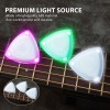 LED Glowing Guitar Picks, 3 Pcs Luminous Light Up Plectrums with Decorative Rope for DIY Craft, Durable and Medium Thickness Guitar Picks for Acoustic Guitar and Ukulele (Green, White, Red) LED Glowing Guitar Picks, 3 Pcs Luminous Light Up Plectrums with Decorative Rope for DIY Craft, Durable and Medium Thickness Guitar Picks for Acoustic Guitar and Ukulele (Green, White, Red)