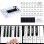 Reusable Piano Keyboard Stickers, Full Size Keyboard for 88/76/61/54/49/37 Keys, Removable Silicone Piano Key Stickers for Beginners, Piano Note Labels with Storage Box (Black)