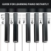 Reusable Piano Keyboard Stickers, Full Size Keyboard for 88/76/61/54/49/37 Keys, Removable Silicone Piano Key Stickers for Beginners, Piano Note Labels with Storage Box (Black) Reusable Piano Keyboard Stickers, Full Size Keyboard for 88/76/61/54/49/37 Keys, Removable Silicone Piano Key Stickers for Beginners, Piano Note Labels with Storage Box (Black)