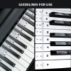 Reusable Piano Keyboard Stickers, Full Size Keyboard for 88/76/61/54/49/37 Keys, Removable Silicone Piano Key Stickers for Beginners, Piano Note Labels with Storage Box (Black) Reusable Piano Keyboard Stickers, Full Size Keyboard for 88/76/61/54/49/37 Keys, Removable Silicone Piano Key Stickers for Beginners, Piano Note Labels with Storage Box (Black)