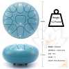 Steel Tongue Drum, 10 Inch 11 Note Rain Drum for Outside Garden, Chakra Tank Drum Rain Chime, Handpan C Key Musical Percussion Instrument Kit with Bag Mallets (Moss Blue) Steel Tongue Drum, 10 Inch 11 Note Rain Drum for Outside Garden, Chakra Tank Drum Rain Chime, Handpan C Key Musical Percussion Instrument Kit with Bag Mallets (Moss Blue)