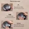 Steel Tongue Drum, 12 Inch 13 Note Rain Drum for Outside Garden, Chakra Tank Drum Rain Chime, Handpan C Key Musical Percussion Instrument Kit with Bag Mallets (Sliver Grey) Steel Tongue Drum, 12 Inch 13 Note Rain Drum for Outside Garden, Chakra Tank Drum Rain Chime, Handpan C Key Musical Percussion Instrument Kit with Bag Mallets (Sliver Grey)