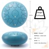 Steel Tongue Drum, 12 Inch 13 Note Rain Drum for Outside Garden, Chakra Tank Drum Rain Chime, Handpan C Key Musical Percussion Instrument Kit with Bag Mallets (Moss Blue) Steel Tongue Drum, 12 Inch 13 Note Rain Drum for Outside Garden, Chakra Tank Drum Rain Chime, Handpan C Key Musical Percussion Instrument Kit with Bag Mallets (Moss Blue)