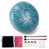 Steel Tongue Drum, 6 Inch 11 Note Rain Drum for Outside Garden, Chakra Tank Drum Rain Chime, Handpan C Key Musical Percussion Instrument Kit with Bag Mallets (Moss Blue) Steel Tongue Drum, 6 Inch 11 Note Rain Drum for Outside Garden, Chakra Tank Drum Rain Chime, Handpan C Key Musical Percussion Instrument Kit with Bag Mallets (Moss Blue)