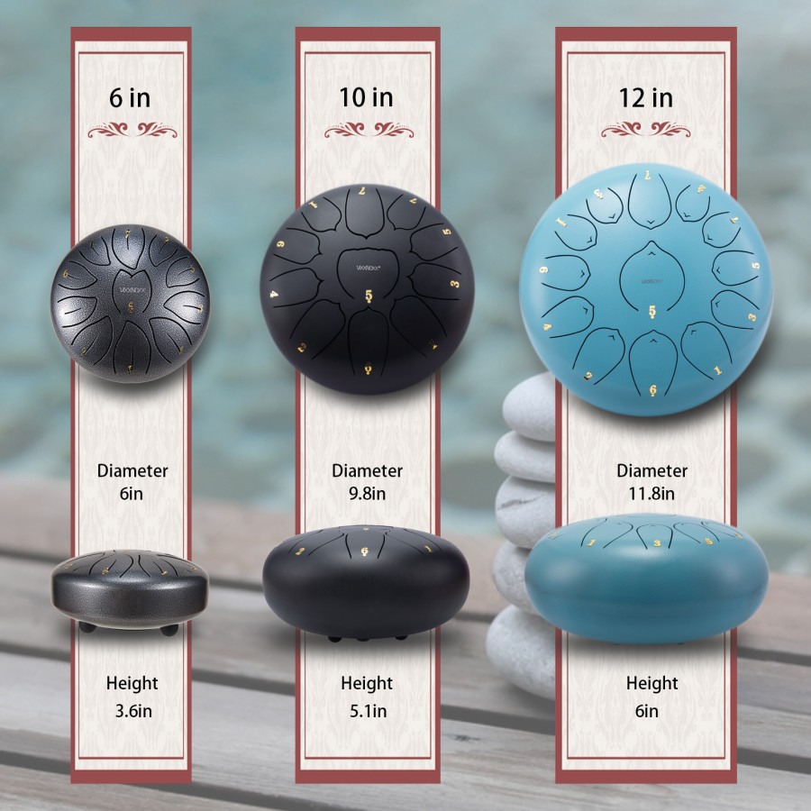 Steel Tongue Drum, 6 Inch 11 Note Rain Drum for Outside Garden, Chakra Tank Drum Rain Chime, Handpan C Key Musical Percussion Instrument Kit with Bag Mallets (Sliver Grey) Steel Tongue Drum, 6 Inch 11 Note Rain Drum for Outside Garden, Chakra Tank Drum Rain Chime, Handpan C Key Musical Percussion Instrument Kit with Bag Mallets (Sliver Grey)