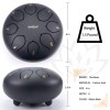 Steel Tongue Drum, 6 Inch 8 Note Rain Drum for Outside Garden, Chakra Tank Drum Rain Chime, Handpan C Key Musical Percussion Instrument Kit with Bag Mallets (Black) Steel Tongue Drum, 6 Inch 8 Note Rain Drum for Outside Garden, Chakra Tank Drum Rain Chime, Handpan C Key Musical Percussion Instrument Kit with Bag Mallets (Black)