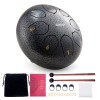 Steel Tongue Drum, 6 Inch 8 Note Rain Drum for Outside Garden, Chakra Tank Drum Rain Chime, Handpan C Key Musical Percussion Instrument Kit with Bag Mallets (Sliver Grey) Steel Tongue Drum, 6 Inch 8 Note Rain Drum for Outside Garden, Chakra Tank Drum Rain Chime, Handpan C Key Musical Percussion Instrument Kit with Bag Mallets (Sliver Grey)