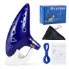 Zelda Ocarina 12 Hole Alto C, Ocarina of Time Replica, Sound Healing Instruments for Adult Beginners with Tutorial Display Stand (Navy Blue) Zelda Ocarina 12 Hole Alto C, Ocarina of Time Replica, Sound Healing Instruments for Adult Beginners with Tutorial Display Stand (Navy Blue)