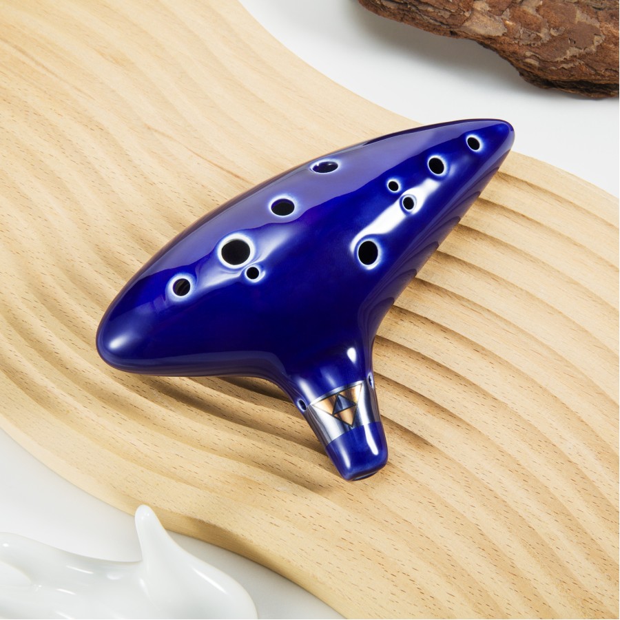 Zelda Ocarina 12 Hole Alto C, Ocarina of Time Replica, Sound Healing Instruments for Adult Beginners with Tutorial Display Stand (Navy Blue) Zelda Ocarina 12 Hole Alto C, Ocarina of Time Replica, Sound Healing Instruments for Adult Beginners with Tutorial Display Stand (Navy Blue)