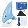 Zelda Ocarina 12 Hole Alto C, Ocarina of Time Replica, Sound Healing Instruments for Adult Beginners with Tutorial Display Stand (Sky Blue) Zelda Ocarina 12 Hole Alto C, Ocarina of Time Replica, Sound Healing Instruments for Adult Beginners with Tutorial Display Stand (Sky Blue)